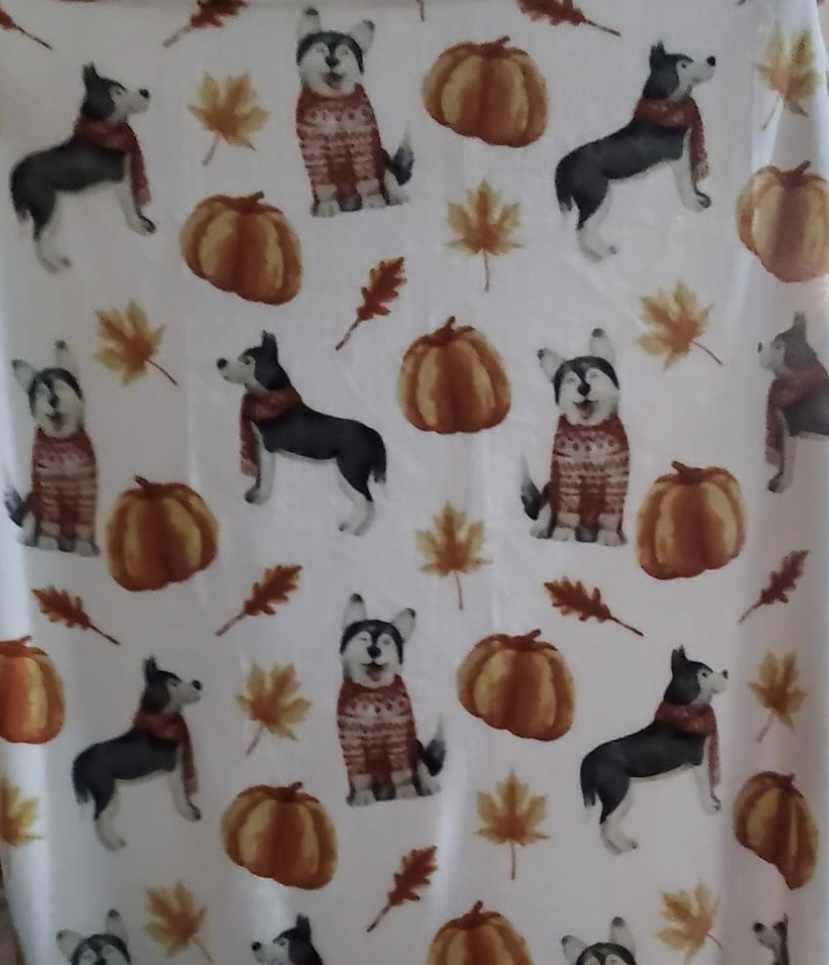 Image of Fall Plush Husky Blanket
