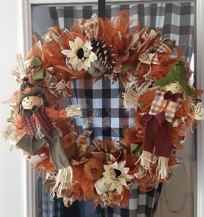 Image of Fall Scarecrow Wreath