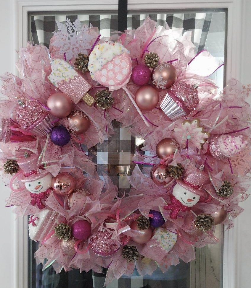 Image of Sweet Candy Handmade Holiday Wreath