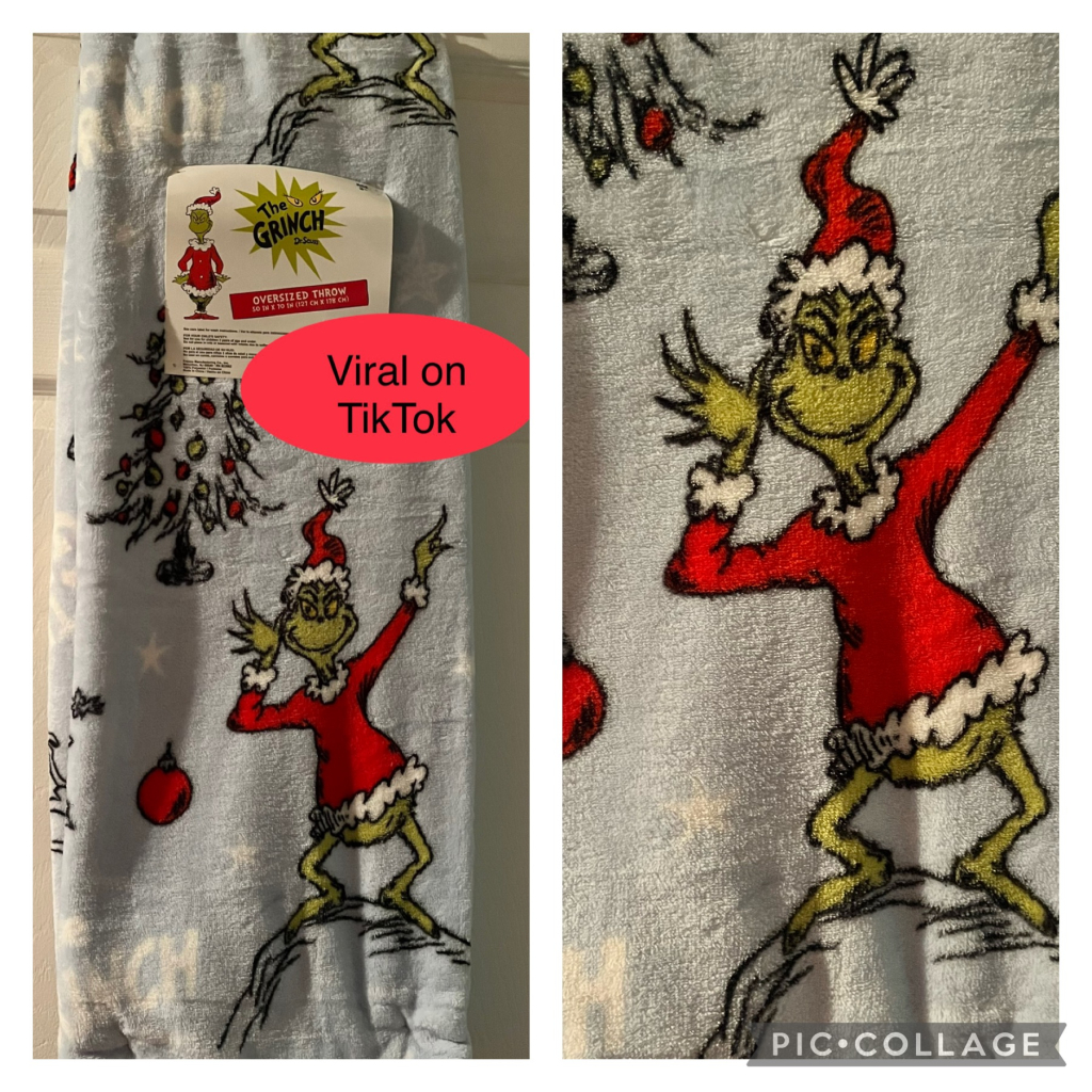 Image of Grinch Holiday Blanket