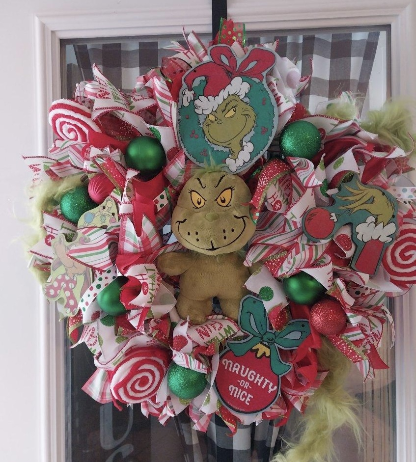Image of Grinch Holiday Wreath