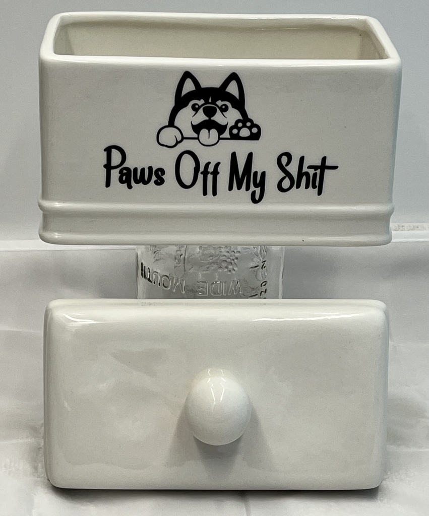 Image of Ceramic Box with Husky
