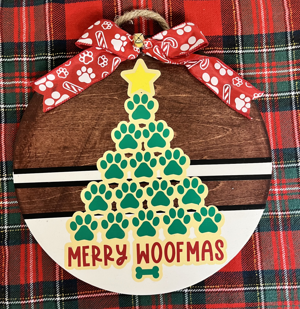 Image of Merry Woofmas Door Hanger Sign