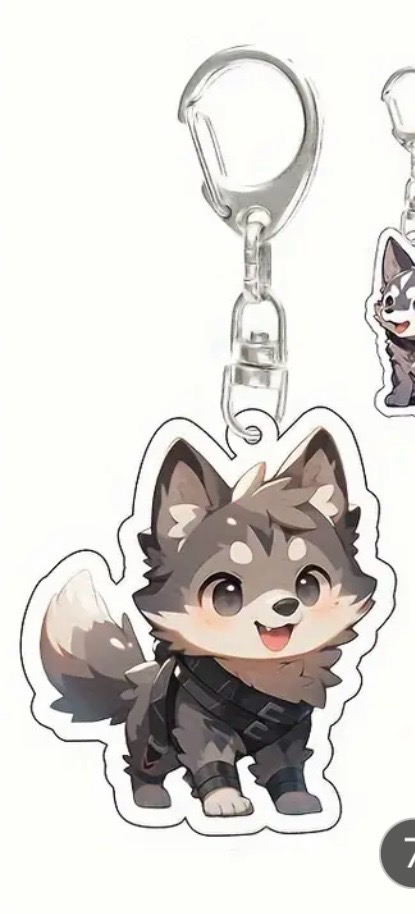 Image of Husky Pup Keychain