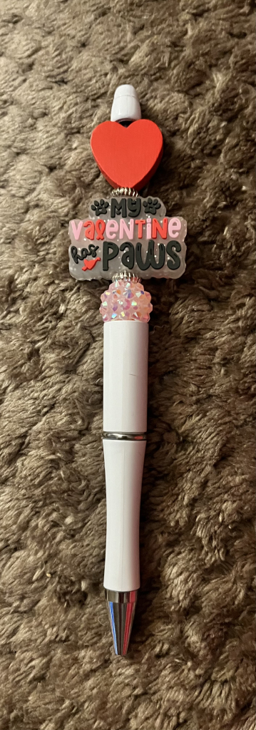 Image of Doggy Valentines Beaded Pen #18