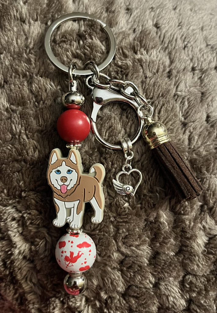 Image of Red Husky keychain
