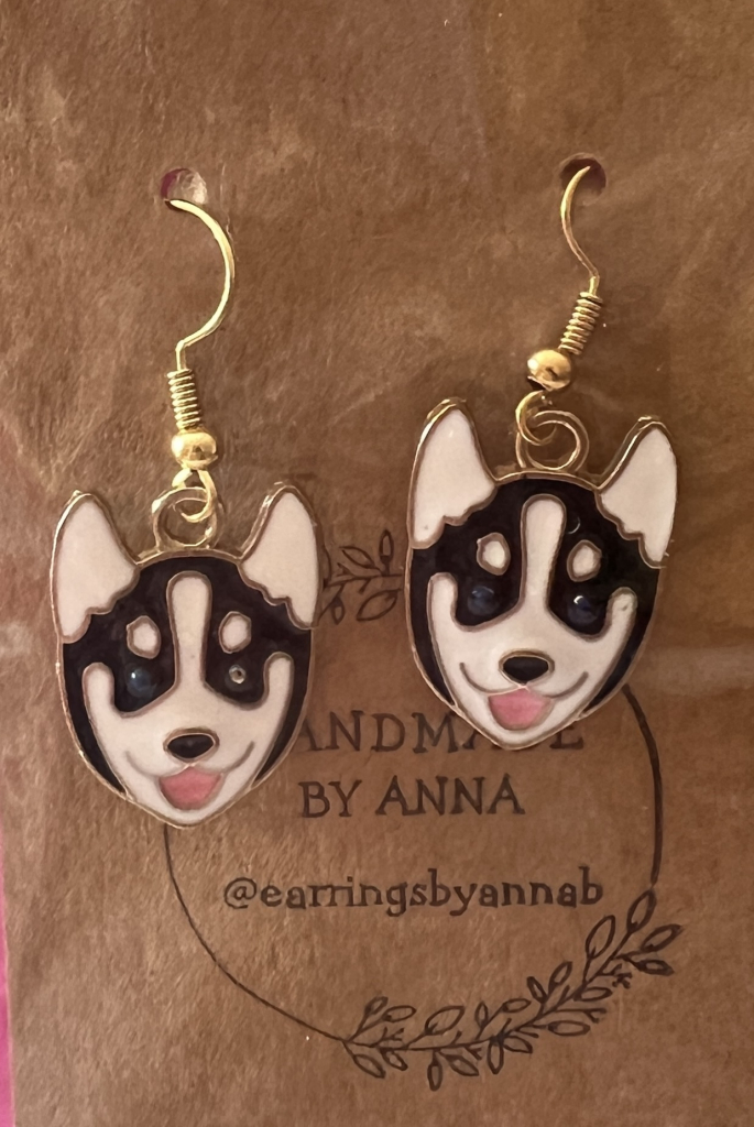 Image of Handmade Husky Earrings