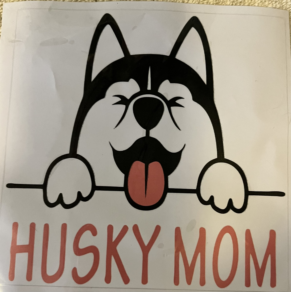 Image of Husky Mom Sticker for car