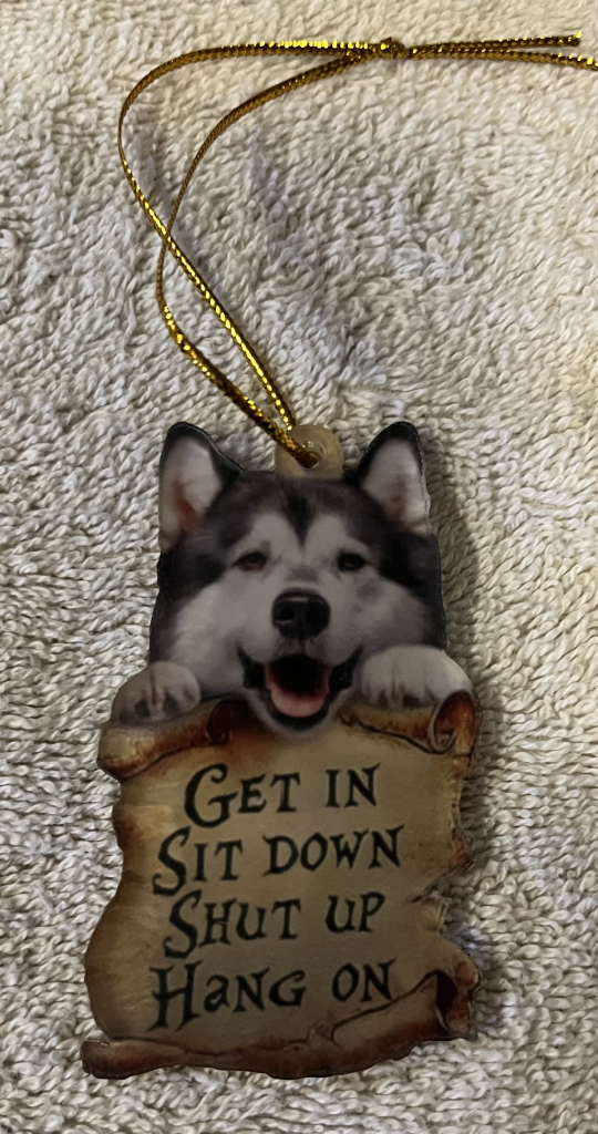 Image of Husky ornament for car