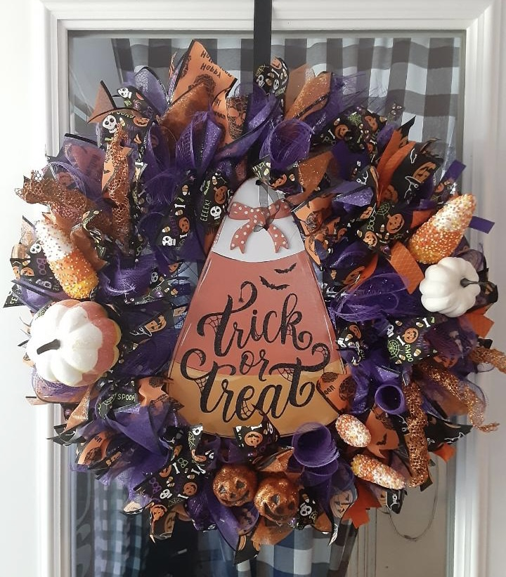 Image of Candy Corn Wreath