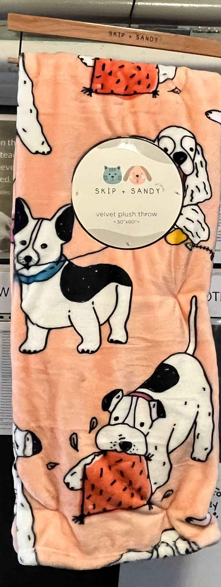 Image of Blanket with dogs on it