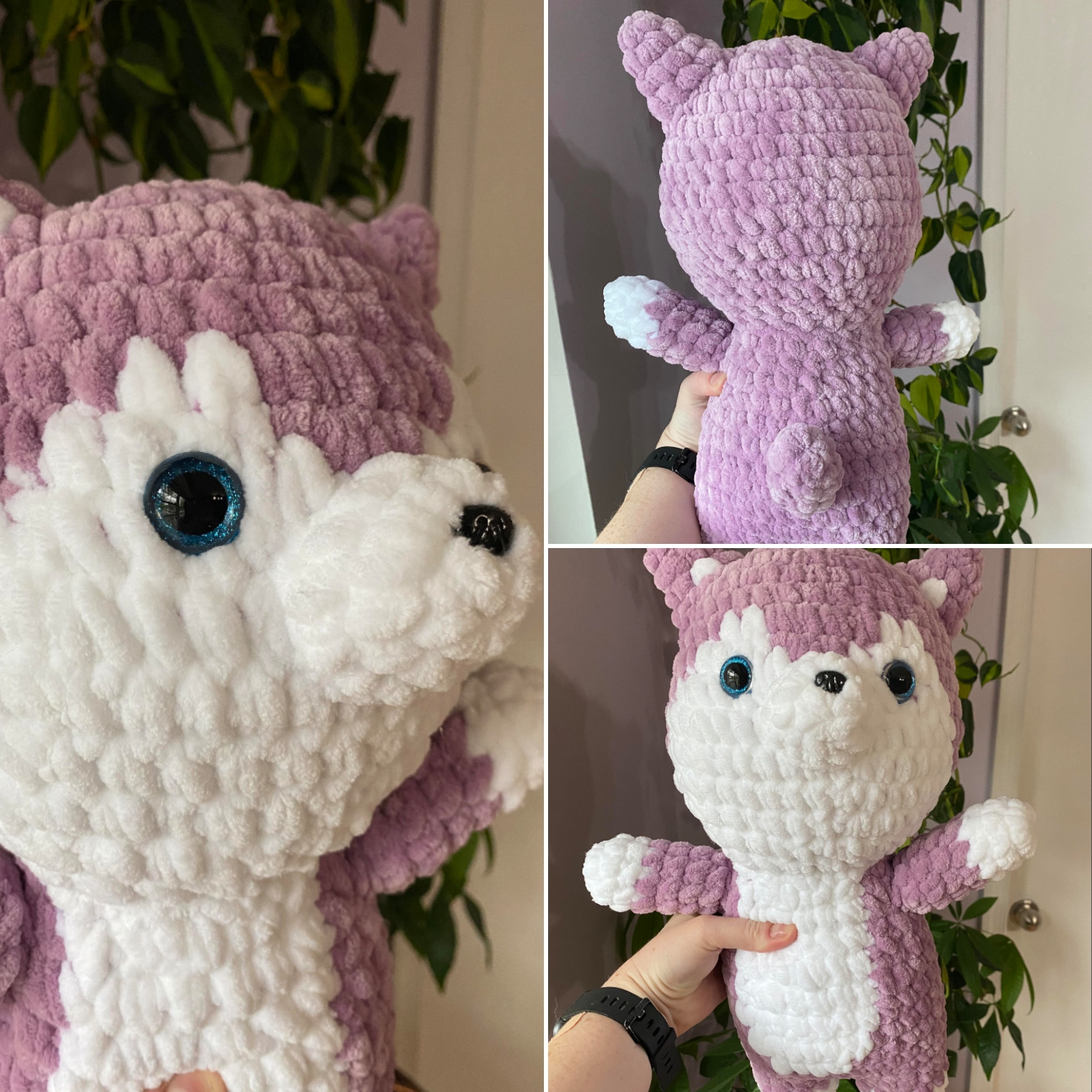 Image of Crocheted Lavender Husky